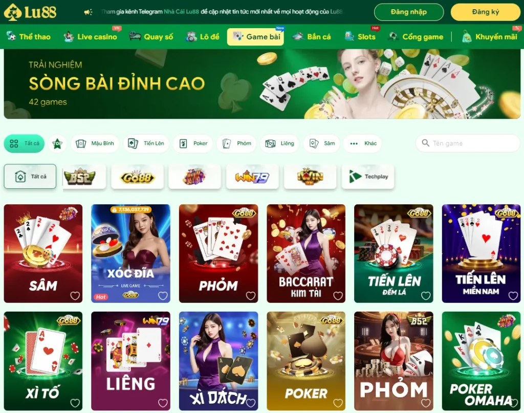 Sảnh game bài Lu88