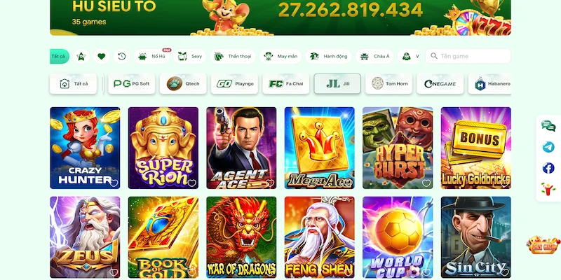 Slot JILI nhiều game hay